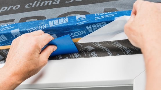 6. Stick onto the reveal and rub to secure