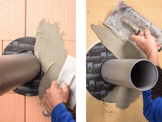 5. Plastering over the grommet